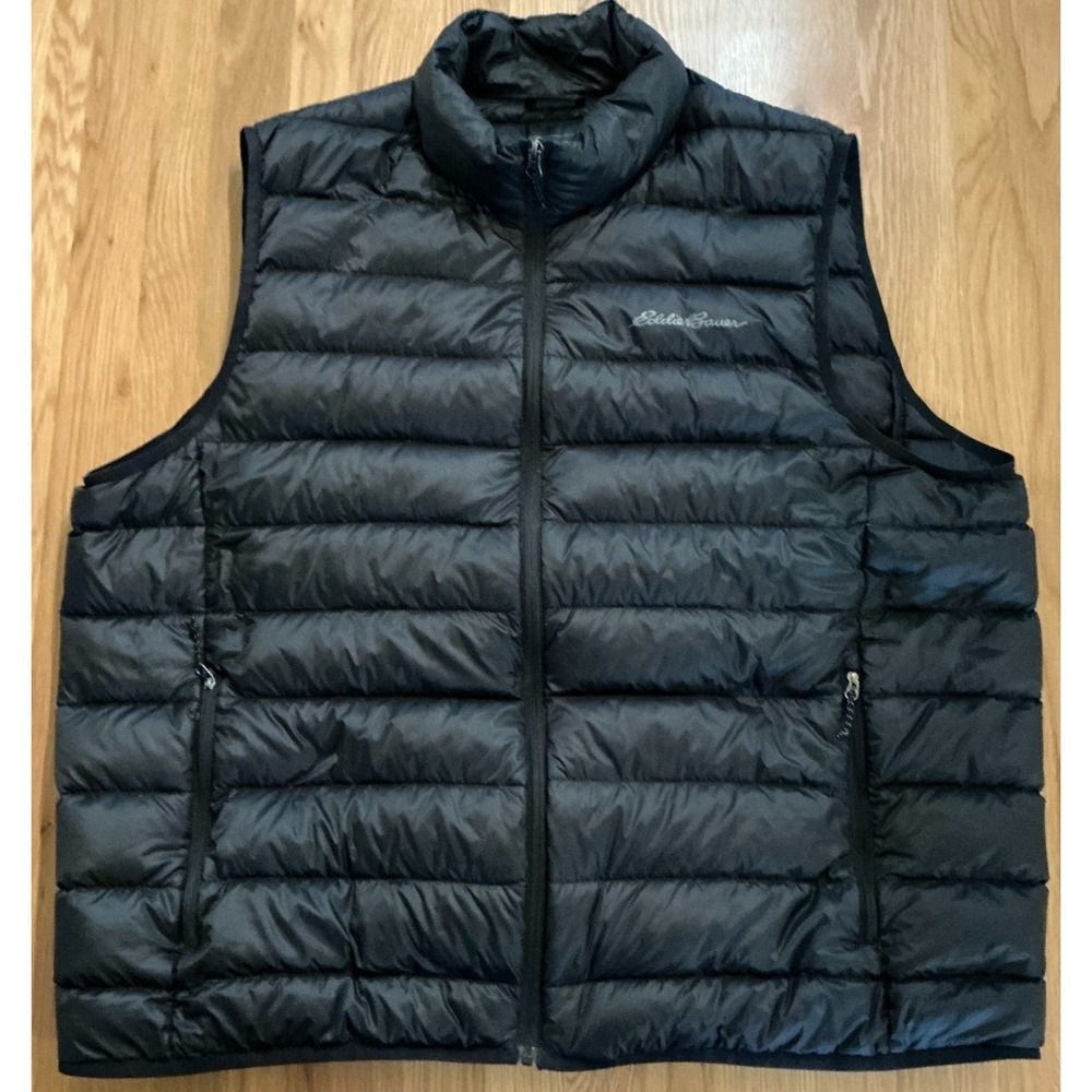 Eddie Bauer EB650 Down Puffer Vest 2XL Black Gorpcore Minimalist Winter Layer‎